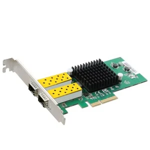 Adaptador de fibra óptica 2 puertos SFP red 1G PCIe 4X servidor tarjeta LAN Intel 82576 - Imagen 1 de 7
