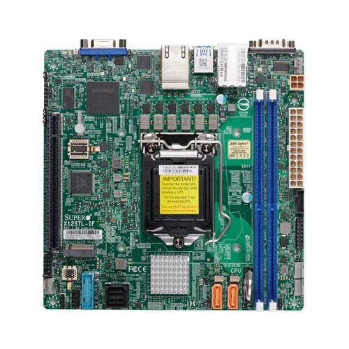 Supermicro X12STL-IF Server Motherboard Intel C252 Chipset Mini-iTX LGA-1200 NAS - Image 1 of 1