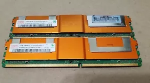 2GB(2x 1GB) Hynix HYMP512F72CP8D2-Y5 AB-C PC2-5300F-555-11 ECC - Picture 1 of 5