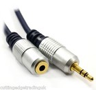 Headphone Extension Cable 3.5mm Stereo Jack Plug Socket Aux Audio Lead Gold 1.5M