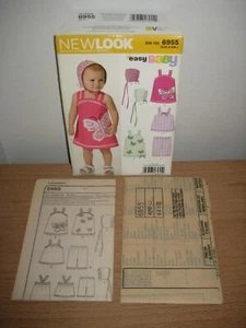 New Look 6955 Sun Dress Pants & Bonnet Size Newborn to 24 lbs Easy Sew Baby - Picture 1 of 4