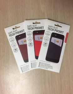 1 Kikkerland Safe Slot Tech Pocket Hasta 3 tarjetas de crédito Smartphone Universal - Imagen 1 de 5