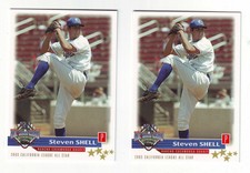 2003 Grandstand California-Carolina League All Stars Steven Shell 2 Card Lot