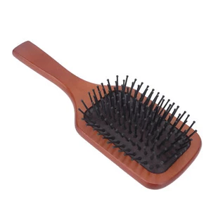 Paddle Hair Brush Wooden Handle Easy Detangling Scalp Massage Hair Brush Com CHW - Picture 1 of 23