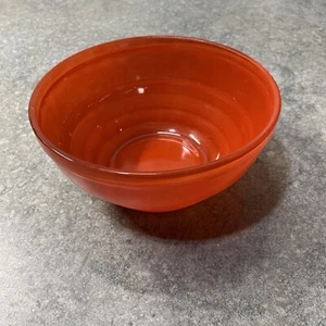 Vintage Jeannette Glass Largest Mixing Nesting Bowls Orange/Red - Picture 1 of 5