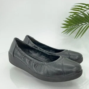 Fitflop Damen F-Pop Ballerinas flach Größe 5 Slipper Toning Ballerinas schwarz Leder - Bild 1 von 11