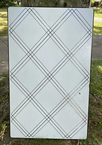 Vintage Porcelain Enamel Table Top 40"x25" Tepco Hoosier Kitchen Cover