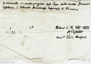 Due Sicilie (regnando Ferdinando II) Documento Prigionia-1832 - Imagen 1 de 5