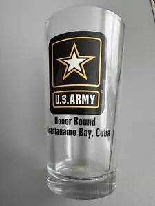 US ARMY Guantanamo Bay Kuba 6" Zoll Bier Pint Glas EHRENGEBUNDEN - Bild 1 von 2