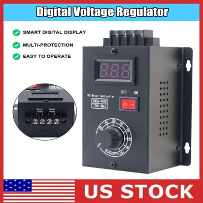 PWM DC Motor Speed Controller, High Precision DC 6-90V 15A DC Motor Controller - Image 1 of 4