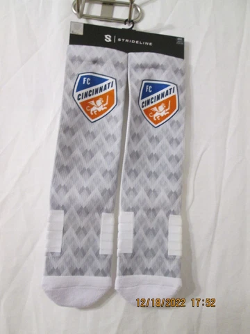 FC Cincinnati socks Size M/L ( M 8-12)  ( W:9.5-13.5) brand new Strideline socks Cover