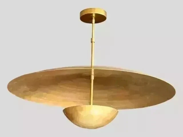 1950's Mid Century Vintage Pendant light Brass Italian Sputnik Fixture Lights. - Image 1 of 4