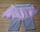 Markenlose Baby Mädchen Größe 18 Monate Baumwollmischung gestreift rosa glitzer Tutu Hose