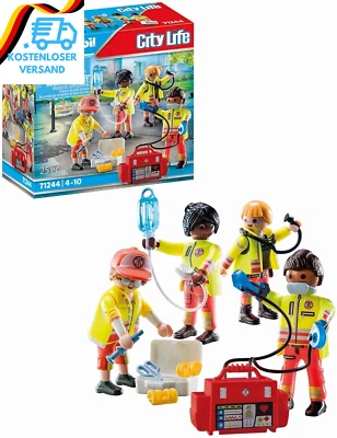 BESUCHE DEN PLAYMOBIL-STORE PLAYMOBIL City Life 71244 Rettungsteam, Spielzeug Für Kinder Ab 4 Jahren