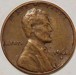 1968 D Lincoln Memerial Penny Rare Mint Mark D Error Obverse Reverse - Picture 1 of 4