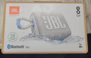 JBL Go 3 Eco Portable Waterproof Bluetooth Speaker - Cloud White - Picture 1 of 2