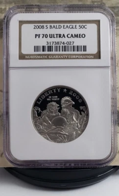 2008-S Bald Eagle Commemorative Half Dollar - NGC PF70UC- Top Grade! 027 - Image 1 of 4