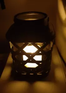 Black Lantern Candle Holders Plastic Home Decor night light lanterns - Picture 1 of 5