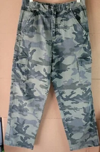 Boys Faded Glory Cargo Army Camo Pants SZ 18 School Work Casual Office - Picture 1 of 13