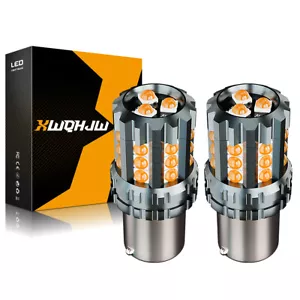 XWQHJW 1157 LED Turn Signal Light Bulbs Amber Yellow Anti Hyper Flash CANBUS - Picture 1 of 11