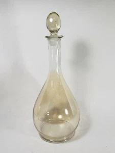 Vintage 13" Tinted Brown Glass Decanter for Wine, Whisky and Other Alcohol - Picture 1 of 11