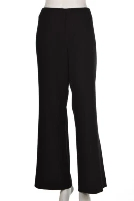 Philippe Adec Womens Dress Pants Size 10 Black Wool Career Trousers - Image 1 of 4