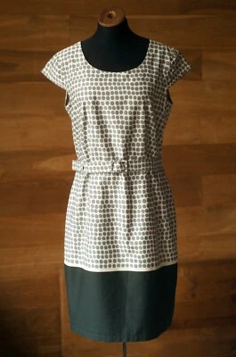 Vestido midi lunares vintage de diseño gris y blanco marimekko, talla m Foto 1 de 4