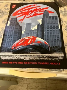 Poster concerto Rolling Stones Soldier Field Chicago, IL 6/28 &30 2024 Ken Taylor - Foto 1 di 2