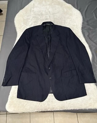 Chaqueta Blazer Deportiva Christian Dior Monsieur Para Hombres Azul Marino Rayas Lana Talla 48R Foto 1 de 4