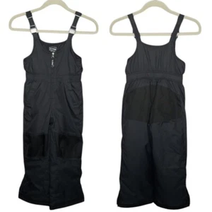 LL Bean Snowpants Kids Size 5-6 Black Cold Buster Snow Snowmobile Bibs Ski Pants - Picture 1 of 8