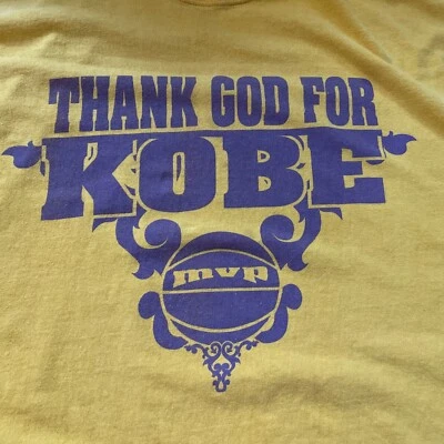 Vintage Mens 2XL Tshirt Thank God for Kobe MVP #24 - Image 1 of 4