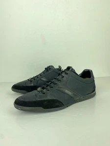 Hugo Boss Black Leather & Suede Panel Low Top Trainers Casual Lace Up UK 11 - Picture 1 of 22
