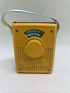 1977 Fisher Price Music Box Pocket Radio, " I Whistle A Happy Tune " - Tested - Picture 1 of 9