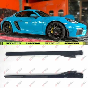 Labio de extensión de faldones laterales forjados/fibra de carbono para Porsche 718 982 Boxster Cayman - Imagen 1 de 12