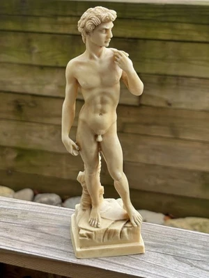 *damaged* Santini Michelangelo David 9.25” Figure Sculpture Statue Italy Vintage - Image 1 of 4