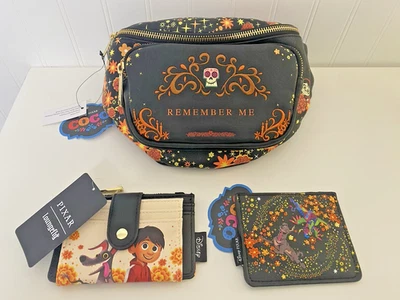Riñonera bordada Loungefly Disney/Pixar COCO Remember Me-cartera-tarjetero Foto 1 de 4
