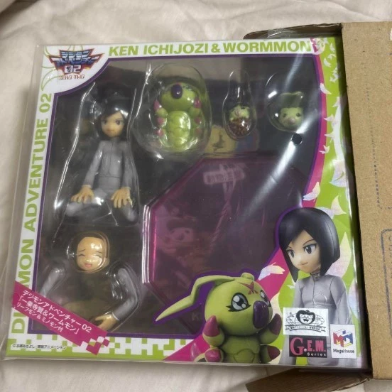 G.E.M. Digimon Adventure 02 Ken Ichijoji & Wormmon #671 Megahouse Japan Unopend - Image 1 of 2