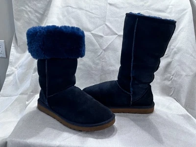 UGG Australia классический высокий овчины ботинки женщин 9 темно-синий - Изображение 1 из 4