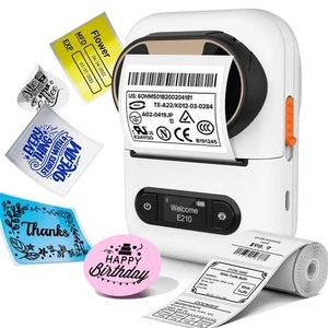 Bluetooth Etikettendrucker Selbstklebend Thermoetikettendrucker Aufkleber Maker - Bild 1 von 13