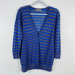 Cárdigan Suéter Ann Taylor LOFT Talla Grande Rayas Lino Algodón Pointelle - Imagen 1 de 4