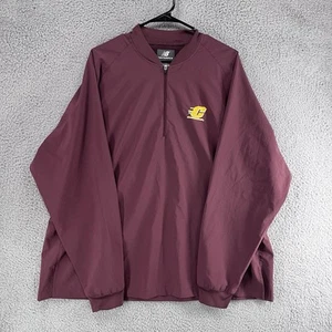 Central Michigan University 1/4 Zip Light Jacket CMU XL New Balance Football J6 - Picture 1 of 7