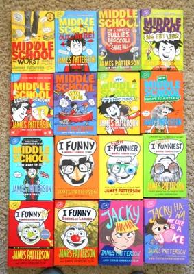 16 James Patterson MIDDLE SCHOOL/I FUNNY/JACKY HAHA Funny Youth - HC/6DJ VGC - Image 1 of 4