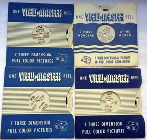 4 x VINTAGE 1950 VIEWMASTER DISC 304, 306, 308, 310: ALASKA: Mt McKINLEY: ESKIMO - Picture 1 of 2