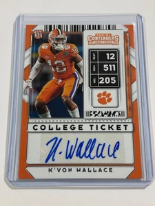 2020 Panini Contenders Draft Picks #239 K'Von Wallace Auto - Picture 1 of 2