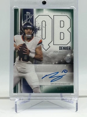 2024 Topps Signature Class Rookie Class Auto Bo Nix #RCA-BN Green /150 Broncos - Image 1 of 3