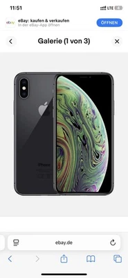 Apple iPhone XS 64GB Space Grau, A2097, iOS 18, ohne Simlock - Bild 1 von 3