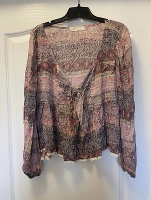 Top boho de manga larga para mujer Altar'd State talla grande (Arula/Abeautifulsoul) 1X Foto 1 de 4