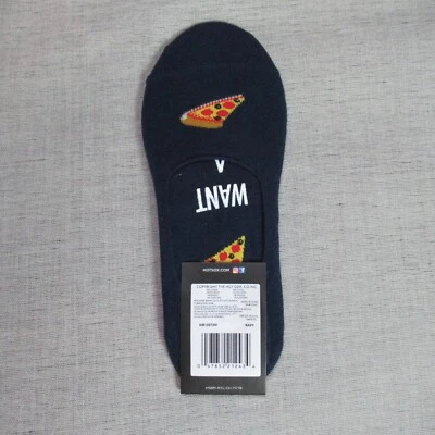 Hot Sox Mens Socks Novelty Casual No Show Wanna Pizza of Me - Image 1 of 4