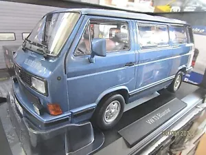 VW Volkswagen Bus T3 Multivan Blue Star blu Bluestar 1990 Norev RARO 1:18 - Foto 1 di 5