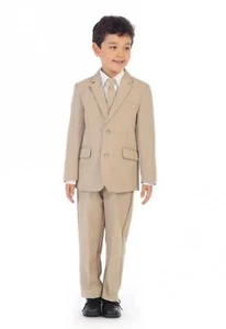 Boys Khaki Suit (Classic Slim) - Picture 1 of 18